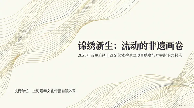 锦绣新生 · 苏绣文化活动报告的成品封面