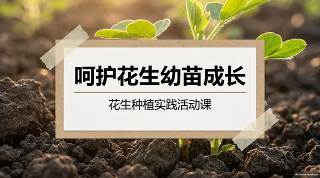 呵护花生幼苗 · 种植实践的成品封面
